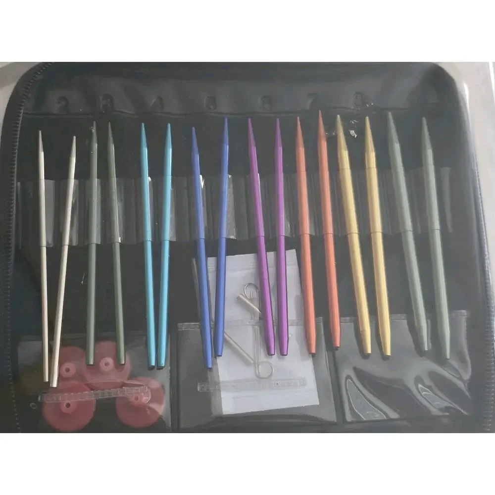 Loops & Threads Interchangeable Knitting Needle 40 pc Set - NEW Rainbow